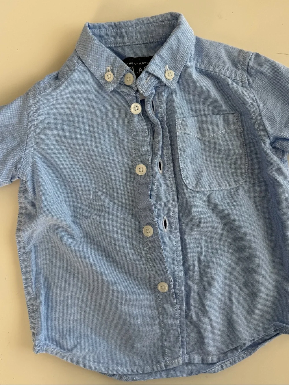 The Children's Place Light Blue Short-Sleeve Button-Down Shirt